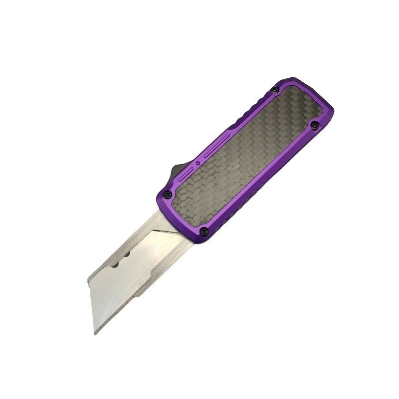 微信图片_20250509144006_副本.jpg Carbon Fiber Handle Box Cutter --Purple - Image 1