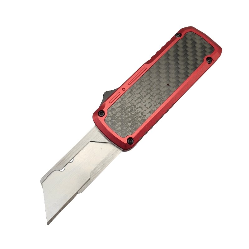 微信图片_20250509144023_副本.jpg Carbon Fiber Handle Box Cutter --Red - Image 1
