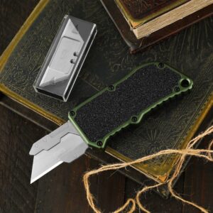 OTF Box Cutter Utility Knife Blade Knife Equipped With 5 Blades - Image 3