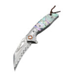 GT989 Damascus Swiss Knife Folding Knife Outdoor Fruit Knife Pocket Knife Camping Color Shell Folding Knife