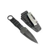 Outdoor straight knife, high hardness, sharpness, tactical small straight knife, with K sheath A-2 stone wash/black handle