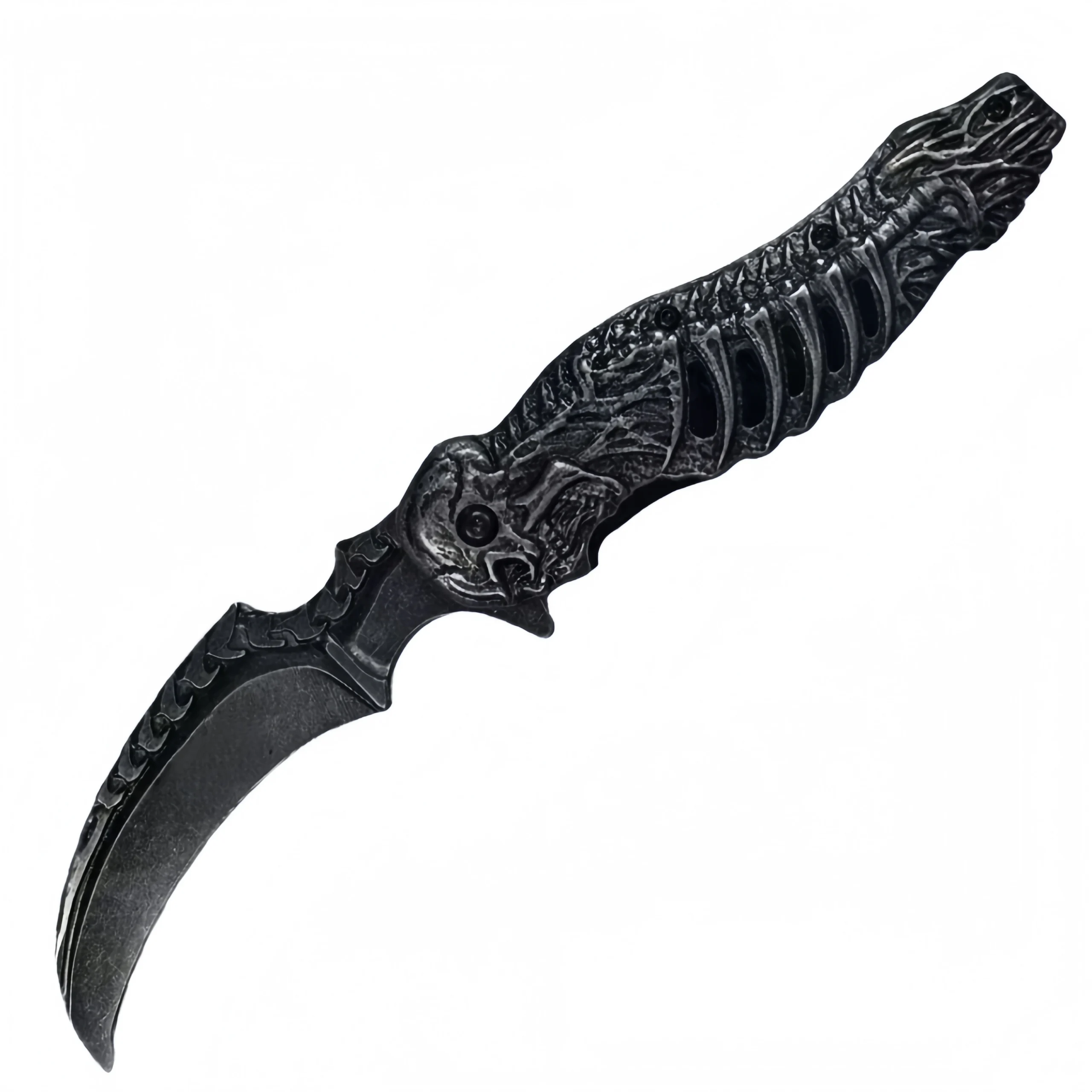 20260107183322_1314_107 Skull Talon Linerlock A/O Folding Knife - Image 1