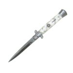 9 inch Flick Knife Pearl White STILETTO Knife