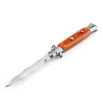 8.75 Inch Italian Stiletto Knife Red Wood-Snake Blade
